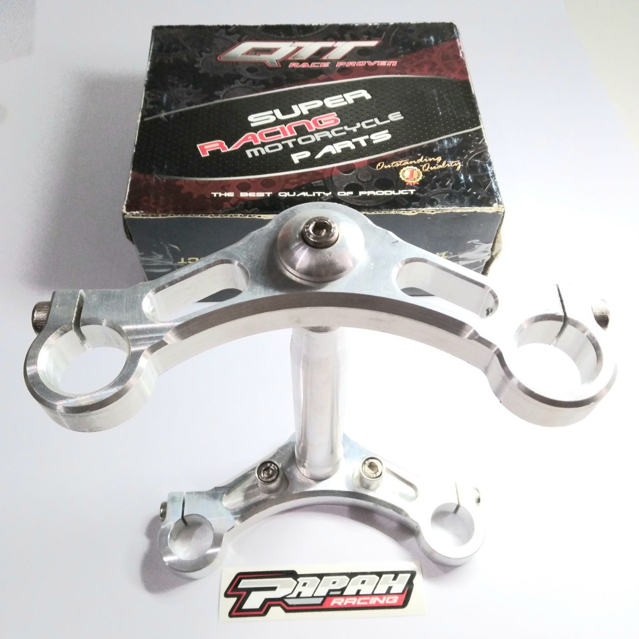 SEGITIGA TRIPLE CLAMP MIO SILVER QTT